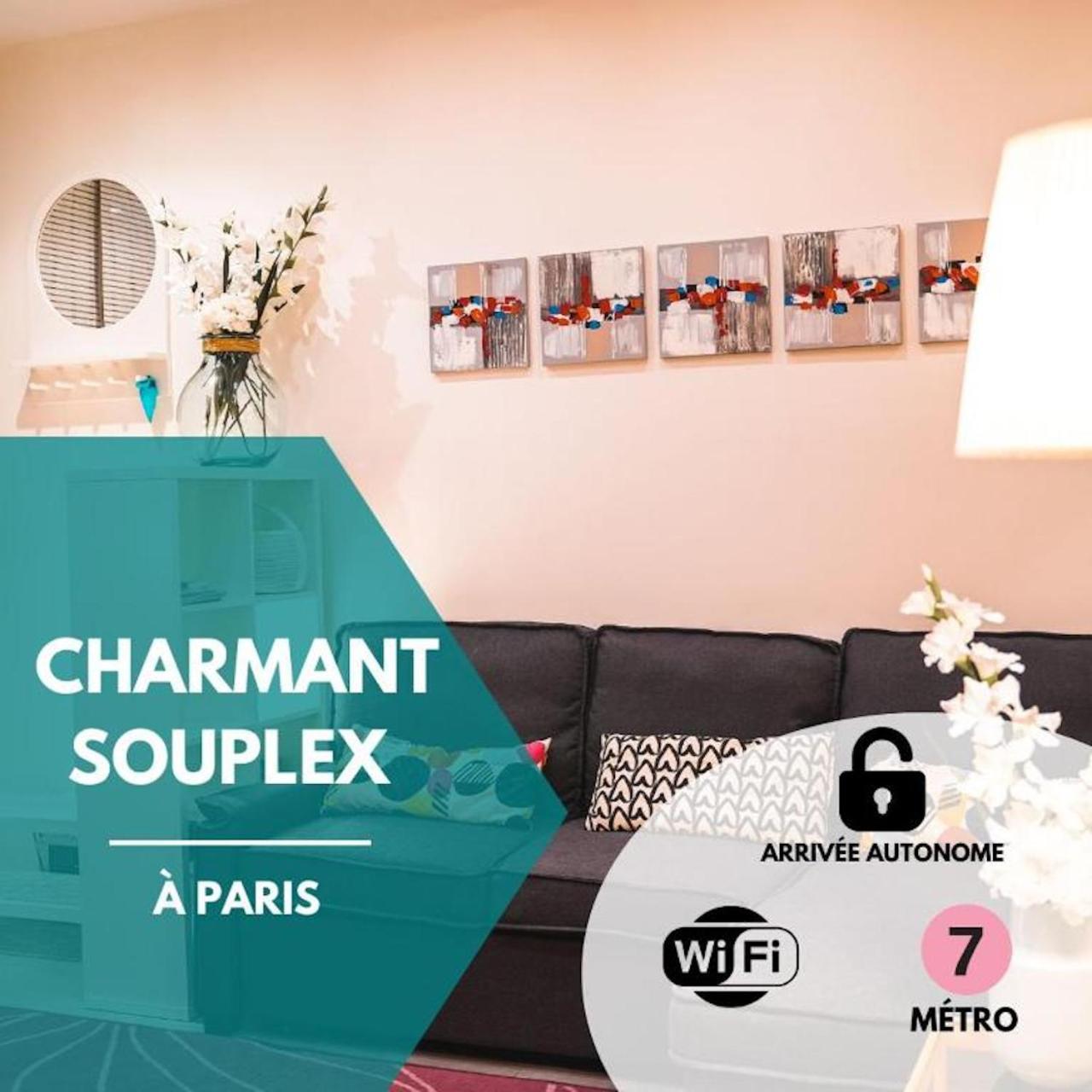 Ferienwohnung Charming Souplex In Paris Exterior foto